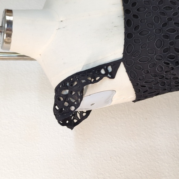 J Crew Eyelet Ruffle Sleeve Wide Leg Cropped Jumpsuit Black 2 preppy summer - Picture 5 of 9